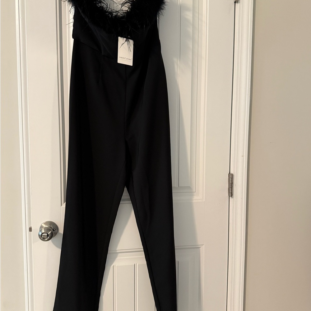 Gibson Black Jumpsuit Sleek Structured Bodice